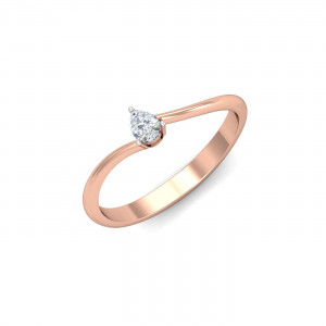 Nehul Pear Solitaire Ring