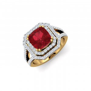 Hrehan Red Cocktail Ring