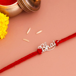 Bhai Silver Rakhi Pendant