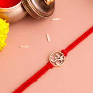 Om Silver Rakhi