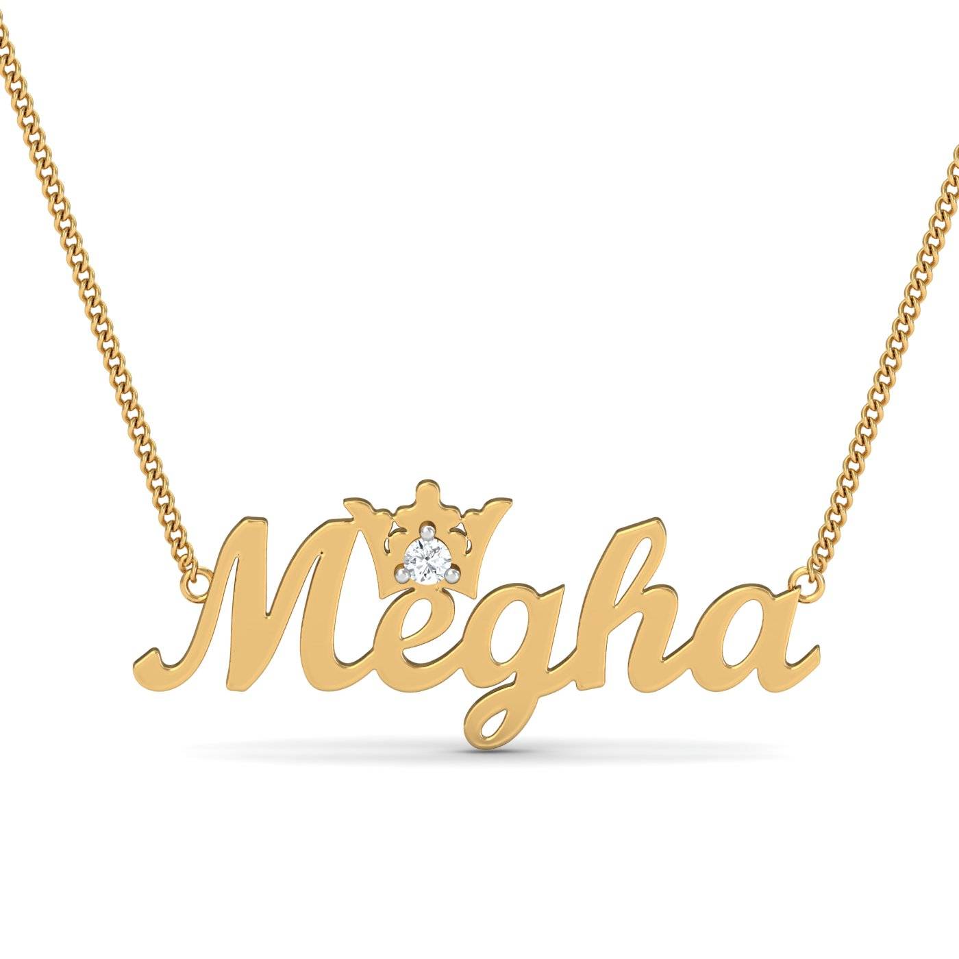Megha Name Double Loop Pendant