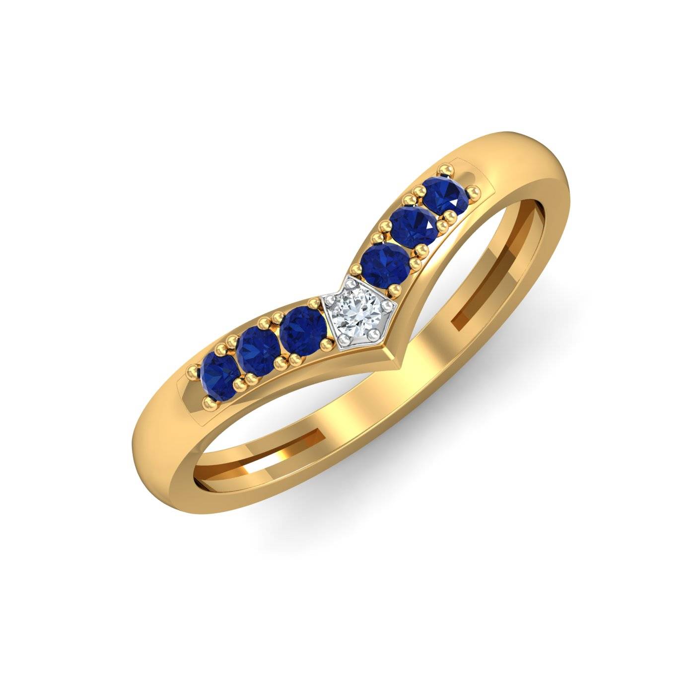 Cerulean Blue Sapphire Ring