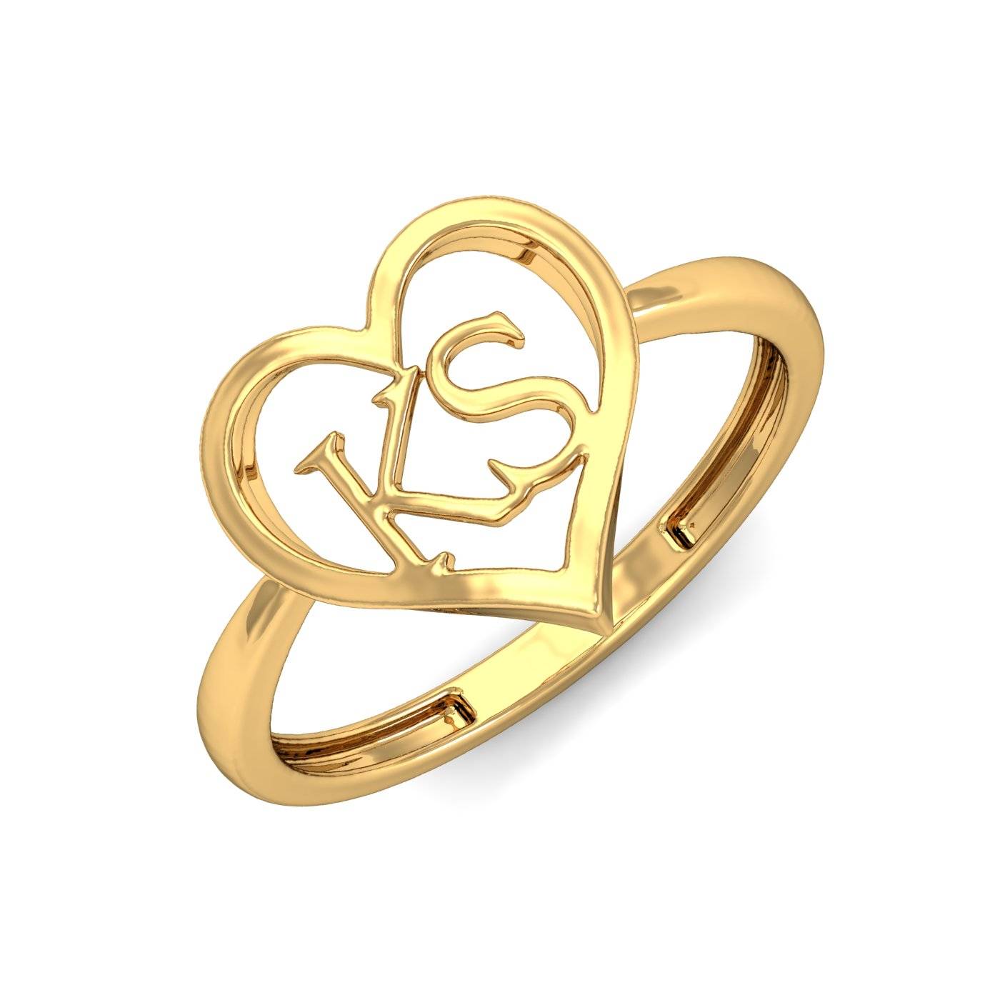 KS Heart Gold Ring
