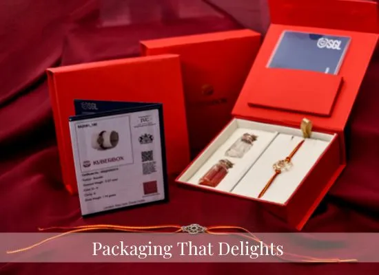 Gold Rakhi Packaging