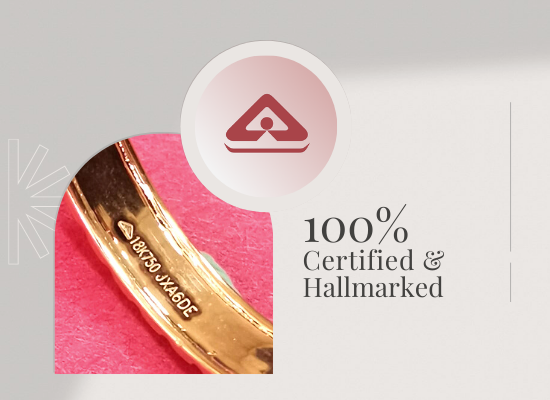100% Certified & Hallmarked Gold Jewellery