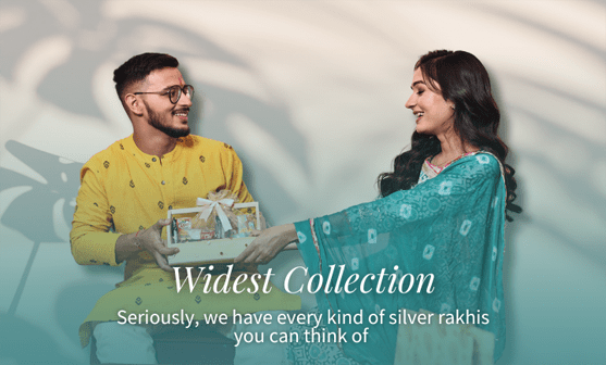 Widest collection of silver rakhhi