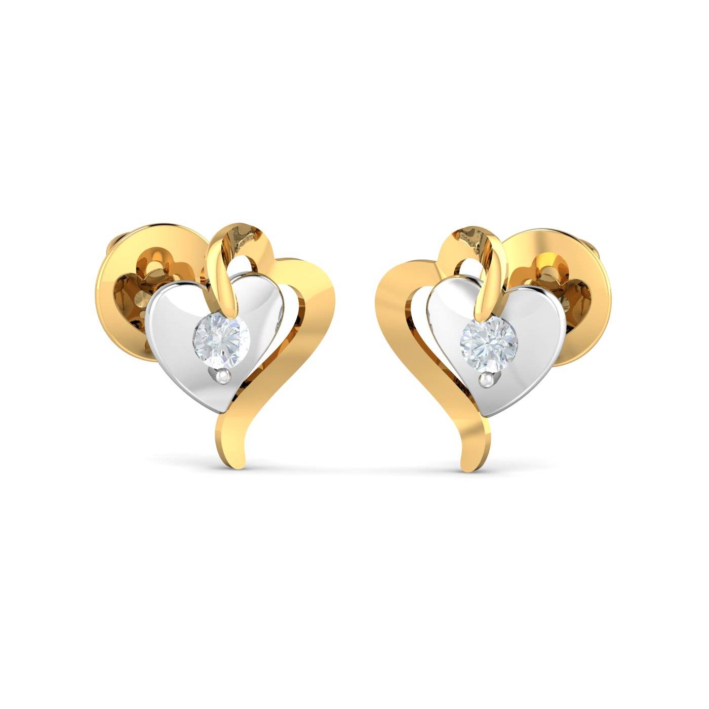 Anna Heart Stud Earrings
