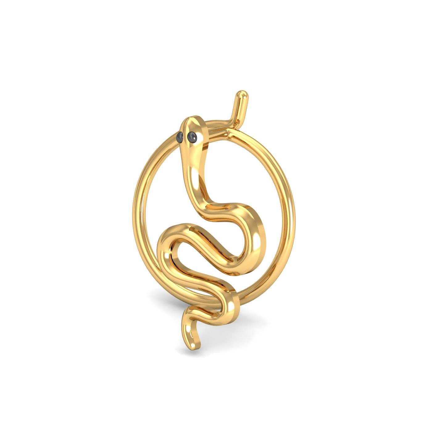 Serpentine Gold Nose Pin