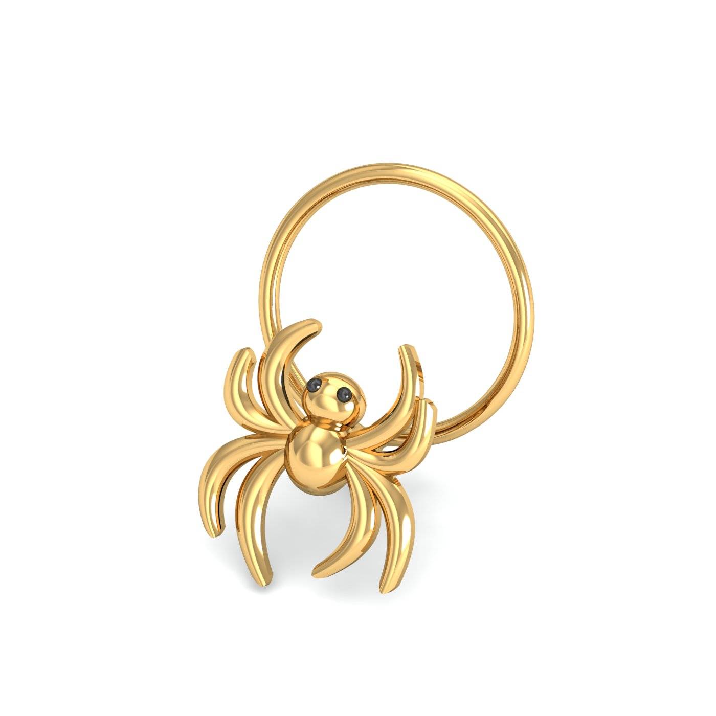 Spider Gold Nose Pin