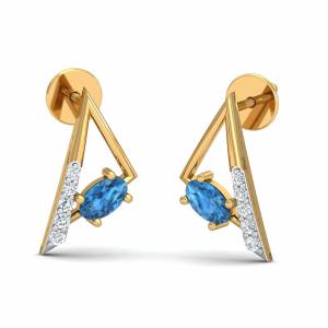 Martinet Blue Topaz Stud Earrings