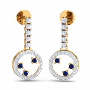 Dangly Blue Sapphire Earrings
