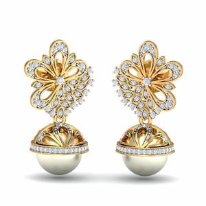 Blooming Diamond Jhumka Earrings