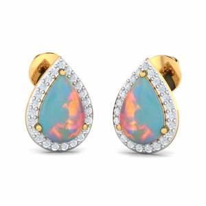 Pear Opal Stud Earrings