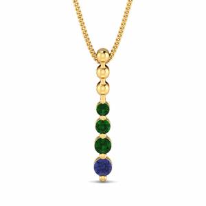 Emerald Tanzanite Pendant