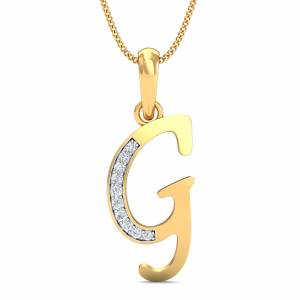 Alphabet G Gold Pendant