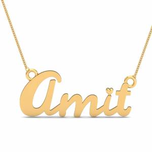 Amit Gold Name Pendant