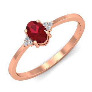 Ruby Rose Gold Ring