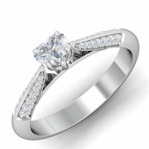 Ultimate Heart Solitaire Ring