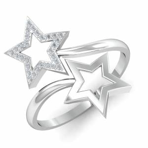 Twin Star Open Ring
