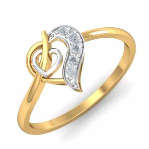 Dazzling Two-Heart Ring