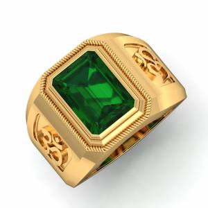 OM Emerald Men's Ring
