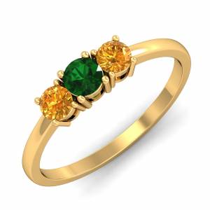 Izarre Emerald & Citrine Ring