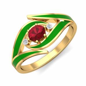 Flames Ruby Enamel Ring