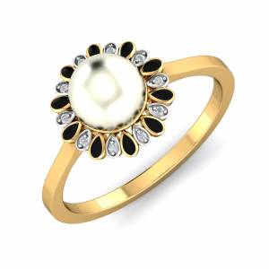 Coise Pearl Enamel Ring