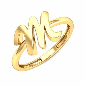 Beko Initial-M Gold Ring