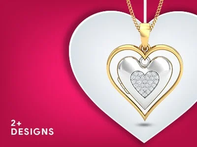 Personalized Valentine's Jewellery Online India. Buy Heart Shaped